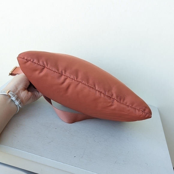 A New Day Puffer Coral Rose Messenger Crossbody Bag Purse - Picture 7 of 10